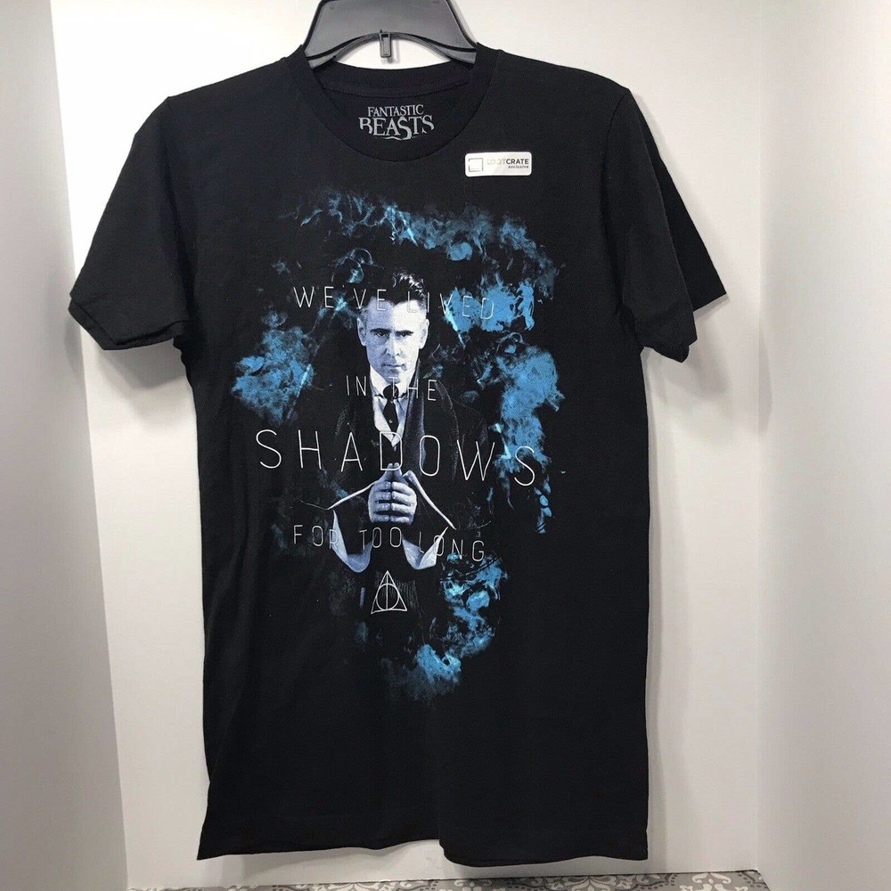 Harry Potter Fantastic Beast Men's T-Shirt Size S Black Cotton Crew Neck